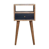 Small Navy Blue Hand-Painted Bedside Table