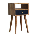 Charming Mini Hand-Painted Nightstand in Navy Blue