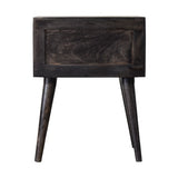 Ash Black Solid Wood Bedside Table