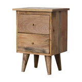 Wooden 2 Drawer Nightstand