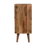 Cassia Cabinet - Oak-ish with Brass Honeycomb Inlay