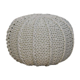 Sea Green Cable Pouffe