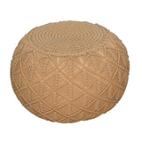 Ansley Mustard Pouffe