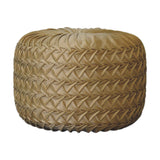 Smocking Pouffe Ochre