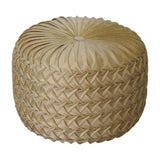 Smocking Pouffe Ochre