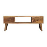 Classic Oak-ish Coffee Table – Solid Mango Wood with Storage