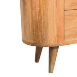 Nordic style legs of the Mini Oak-ish Cabinet, contributing to its modern and contemporary look