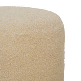 Relax in Luxury: Cream Bouclé Footstool for Your Living Space