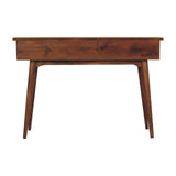 Large Chestnut Hallway Console Table – Solid Mango Wood with 3 Drawers