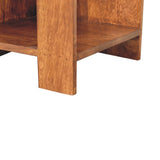 Chestnut Box Bedside Table - Open Storage Design