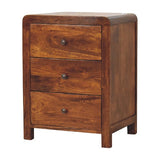 Modern Bedside Cabinet - with Rounded Edges and Ample Storage