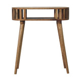 Ariella Console Table - Solid Mango Wood, Japanese Design, Oak-ish Finish