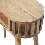 Contemporary Japanese Design Console - Solid Mango Wood, Crafted by Hand, Oak-ish Finish