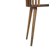 Ariella Console Table - Japanese-inspired Design, Oak-ish Finish, Solid Mango Wood