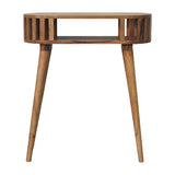 Handmade Ariella Console Table - Oak-ish Finish, Japanese Design, Mango Wood Construction