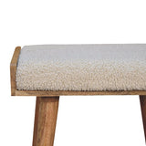 Create a relaxing atmosphere with the Boucle Cream Tray Style Footstool, a perfect addition to unwind