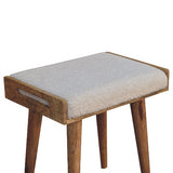 Versatile tray-style design of the Boucle Cream Footstool, offering a functional surface for daily essentials