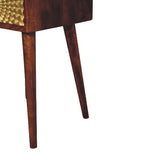 The elegantly crafted legs of the Eden Mini Bedside, providing stability and enhancing its overall aesthetic