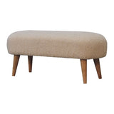 Handcrafted Bouclé Bench: French-Inspired Elegance for Your Home