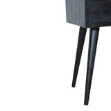 Chic Ash Black Bedside Storage for Small Spaces