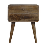 Solid Wood 2 Drawer Nightstand