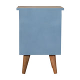 Blue Hand painted Bedside Table