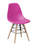 Pink Modern Chairs with Solid Beech Legs