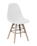 White Modern Chairs with Solid Beech Legs