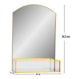 Gold Metal Table Mirror