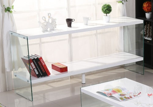 White High Gloss & Glass Sideboard