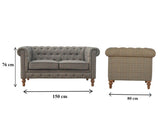 Tweed 2 Seater Sofa Dimensions