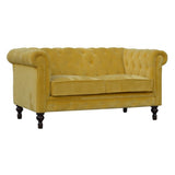 Velvet Deep Button Sofa