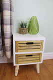 Scandi 2 Drawer Side Table