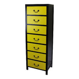 Yellow Tall 7 Drawer Chest