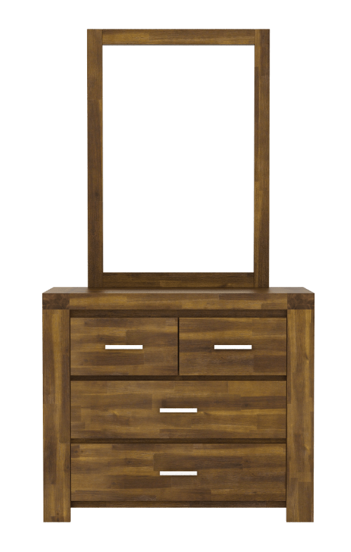 Rustic Style Dressing Table with Large Mirror