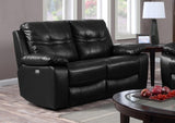 Black Leather Electric 2 Seater Recliner