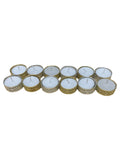 Silver and Gold Heart Pattern Tea Light Candles, Pack of 12
