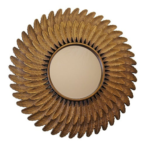 Feather Design Wall Mirror