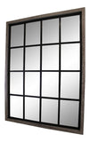 Grey Frame Industrial Style Wall Mirror 