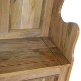 Oak-ish Ghotic Solid Wood Bench with Storage