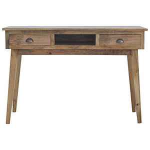 Solid Wood Writing Desk with 2 Drawers