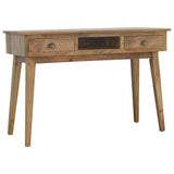 Rustic Solid Wood Writing Desk with 2 Drawers