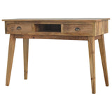 Farmhouse Solid Wood Writing Desk with 2 Drawers