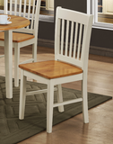 White & Natural Dining Chair