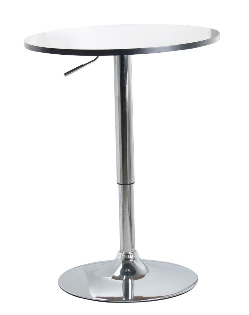 Bar Table White Top with Chrome Base
