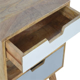 2 drawer bedside with open slot