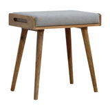 Versatile Grey Tweed Footstool with Tray Design