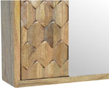 Pineapple Carved Wall Mirror Cabinet – Solid Mango Wood with Mirror