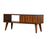 Carved Sliding Door Media Unit