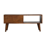 Retro Style Sliding Door TV Stand